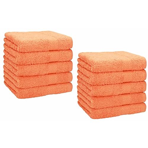 Betz 10 stuks zeepdoekjes premium 100% katoen zeepdoekenset 30x30 cm kleur oranje