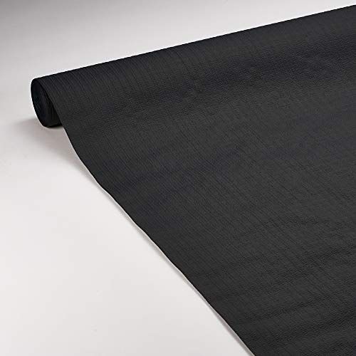 Le Nappage ARTS DE LA TABLE Tafelkleed van reliëfpapier, zwart – recyclebaar en biologisch afbreekbaar – tafelkleed van zwart papier op rol met 1,18 x 20 m 71290