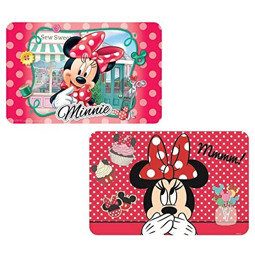 NEU 2 stuks compatibel met Minnie Mouse tafelonderlegger, placemat, schilderonderlegger, kneedonderlegger, eetonderlegger (rode set 6)