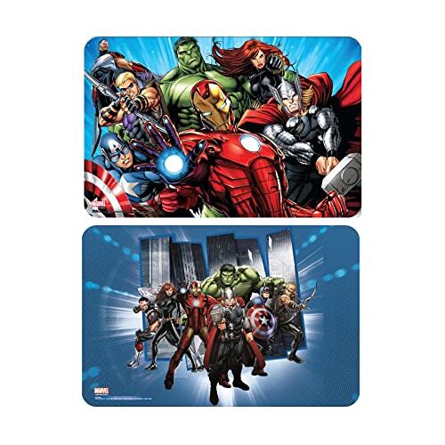NEU 2 stuks Avengers tafelonderlegger, placemat, schilderonderlegger, kneedonderlegger, eetonderlegger (meerkleurige, set 2)