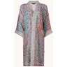 Rituals Jaypur Saree kimono van satijn met print - Lichtblauw