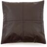 Bazar Bizar Het Four Panel Leather Kussen - Chocolade - 40x40 Het Four Panel Leather Kussen - Chocolade - 40x40