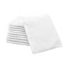 ZOLLNER set van 10 washandjes, 100% katoen, ca. 16x21 cm, 400 gsm, wit