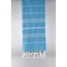 AQUATOLIA Hamamdoek Kadyanda met Witte Strepen 100% Zacht Katoen Strandlaken Handdoek (blue)