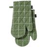 Ladelle Eco Check Set van 2 Ovenwanten, Groen