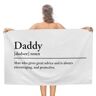 CustonCares Daddy Zelfstandig naamwoord definitie strandbadhanddoek 70 x 130 cm absorberend zandbestendig compact grappig minimalistisch woordenboek badhanddoek voor volwassenen yoga stranddeken