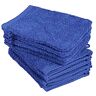 BaSaTex Set van 10 washandjes, washandjes, afmetingen 15 x 21 cm, koningsblauw, 100% katoen