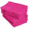 BaSaTex 10 stuks washandjes, washandjes, afmetingen 15 x 21 cm, magenta, 100% katoen