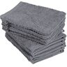 BaSaTex 10-pack washandjes, washandjes, afmetingen 15 x 21 cm, antraciet, 100% katoen