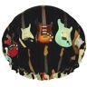 WURTON Art Guitar Patroon Print Zachte Douche Cap voor Vrouwen, Herbruikbare Milieubescherming Haar Bad Caps