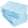 BaSaTex Set van 10 washandjes, washandjes, afmetingen 15 x 21 cm, lichtblauw, 100% katoen