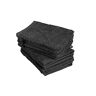 BaSaTex 10 stuks washandjes, washandjes, afmetingen 15 x 21 cm, zwart, 100% katoen