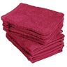 BaSaTex 10 stuks washandjes, washandjes, afmetingen 15 x 21 cm, bordeaux, 100% katoen