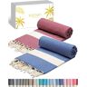 SOLTAKO Fouta Peshtemal Fouta XXL strandhanddoek tegen zand – badhanddoek voor hamam, sauna, yoga, picknick, groot formaat – Fouta strand 100 x 200 cm – laken voor 2 personen