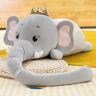 SioNS Super schattig en schattig olifant pluche kussen, schattige pop slaapkussen, rustgevend cadeau voor kinderen-grijs-100cm