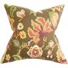 The Pillow Collection Chaya Bloemenkussenhoes Chocolade Bruin, Katoen 8905 x 8905 x 3113 cm