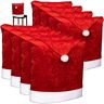 com-four ® 8x premium stoelhoezen kerstdecoratie voor stoelen beschermhoezen in kerstdesign zitmeubelhoezen stoelhoezen voor kerst stoelhoezen