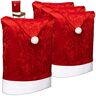 com-four ® 4x premium stoelhoezen kerstdecoratie voor stoelen beschermhoezen in kerstdesign zitmeubelhoezen stoelhoezen voor kerst stoelhoezen