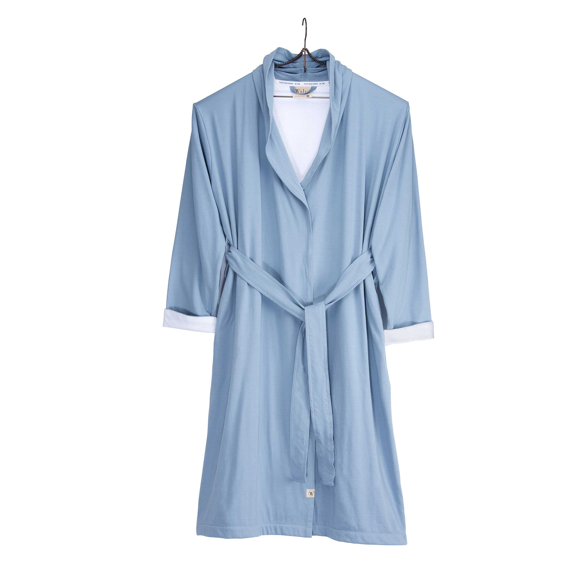 Walra badjas Jersey Robe - Blauw/wit - L/XL