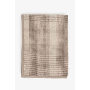 Lama Pledd Lys Beige - Glencheck - Resirkulert Ull -  130x180 Cm - Hyttefeber.No 🇳🇴