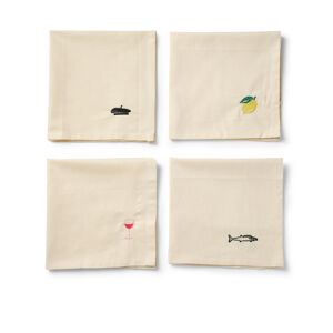 Midnatt Napkin Set Déjeuner