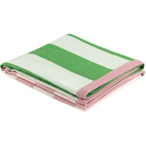 HEM Stripe Throw - Pink/green