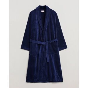 Derek Rose Cotton Velour Gown Navy