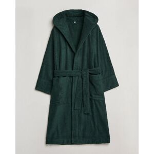 Tekla Organic Terry Hooded Bathrobe Forest Green