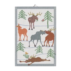Ekelund Linneväveri Clumsy moose kjøkkenhåndkle 35 x 50 cm