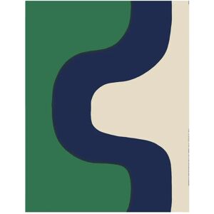 Marimekko Seireeni stoff bomull-lin Green-dark blue-linen