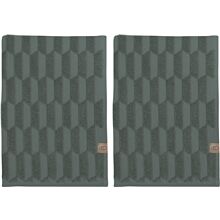 Mette Ditmer Geo Håndkle 35x55 2-pack Pine green