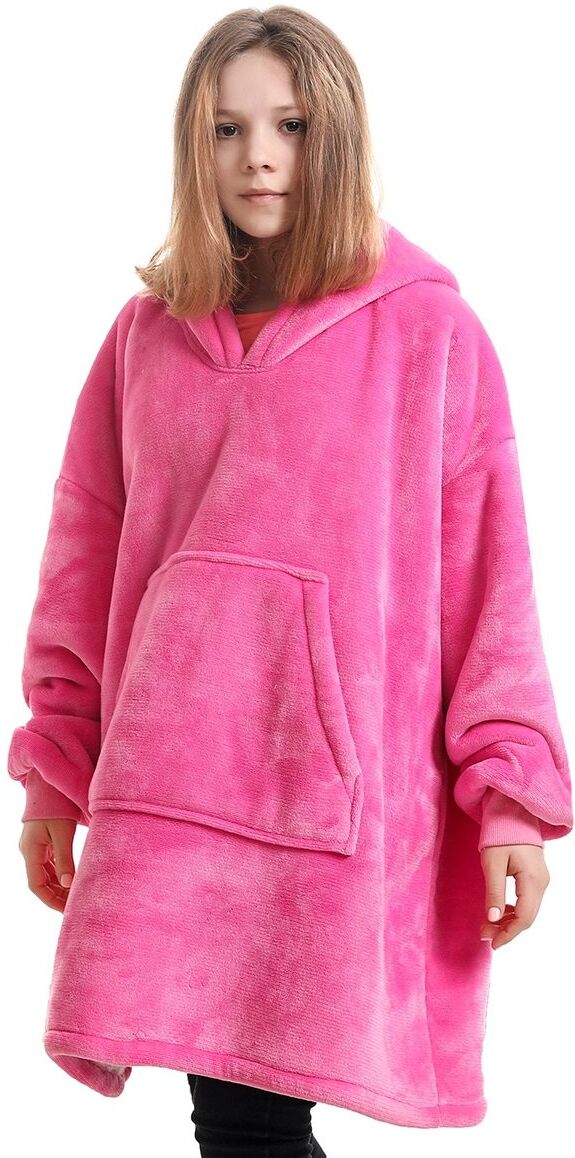 Oversized Hoodie/hettegenser Blanket/teppe Til Barn (Farger: Hot Pink)