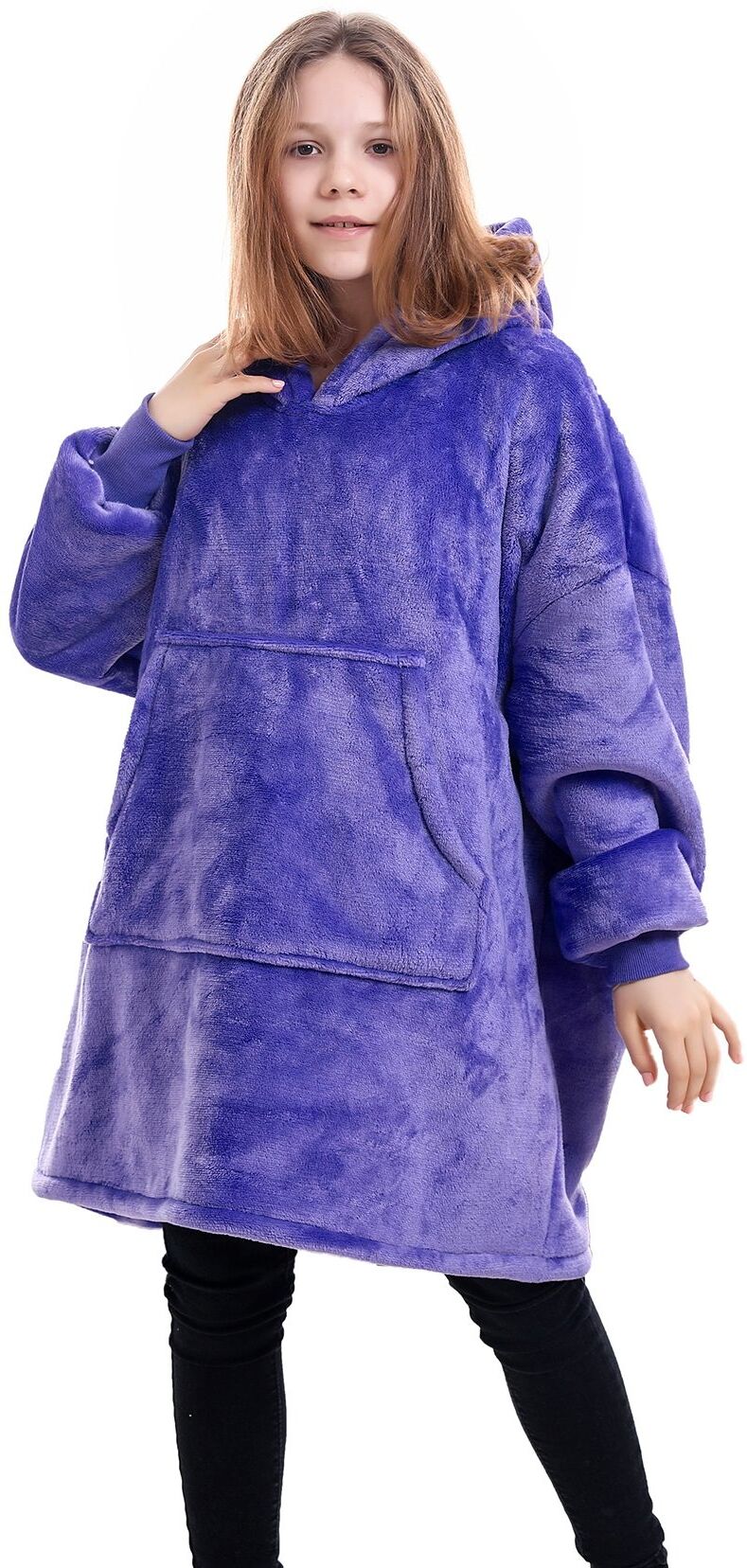 Oversized Hoodie/hettegenser Blanket/teppe Til Barn (Farger: Lilla)