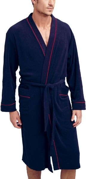 Jockey Bath Robe Fashion Terry 3XL-6XL - Navy-2