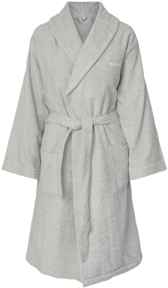 Gant Organic Terry Bathrobe Grå Unisex