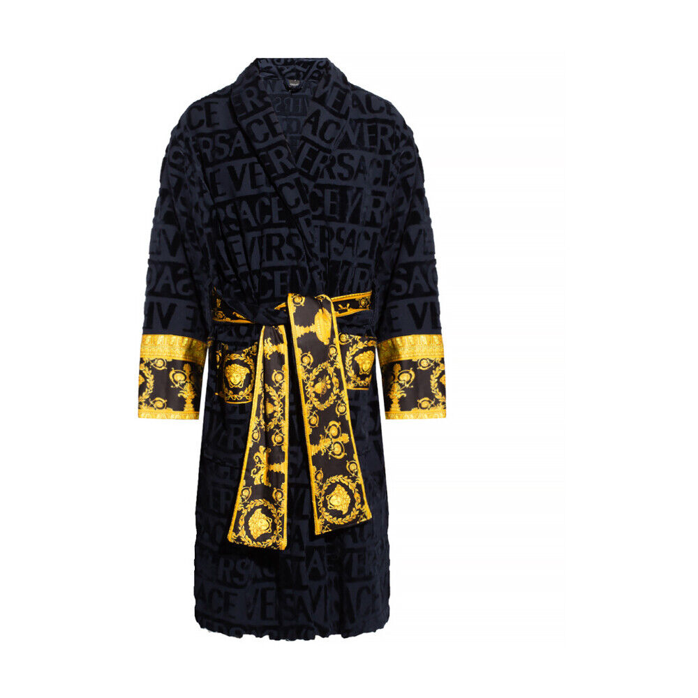 Versace Bathrobe with logo Blå Male