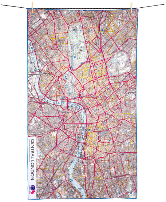 Lifeventure SoftFibre Ordnance Survey Travel Towel Rosa