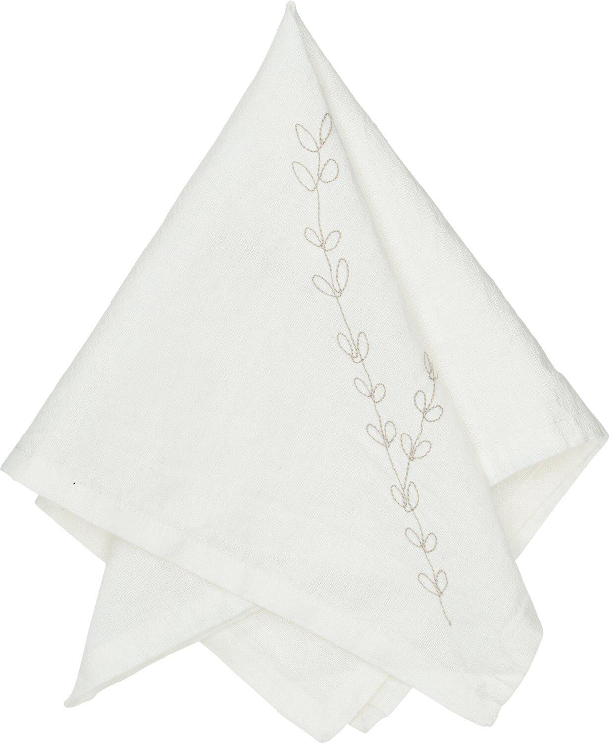 Svanefors Serviett Amie - Offwhite 45x45 Cm