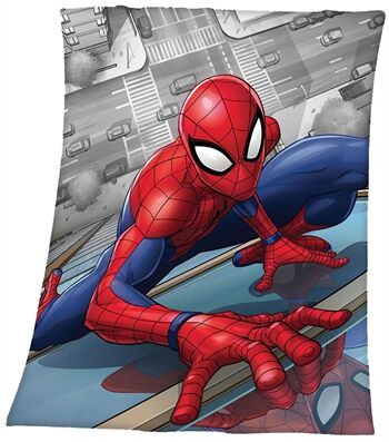 Borg Living Fleece Teppe - Spiderman - 120x140 Cm