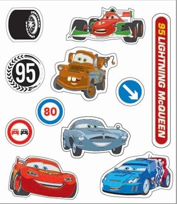 Home-tex Wallsticker - Cars - 16 Forskjellige