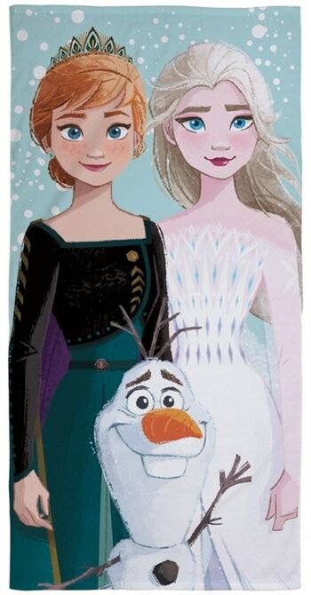 Borg Living Håndkle - Frozen 2 - Anna, Elsa Og Olaf - 70x140cm