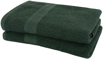 Borg Living Badehåndkle - 70x140 Cm - Dark Green - Borg Living