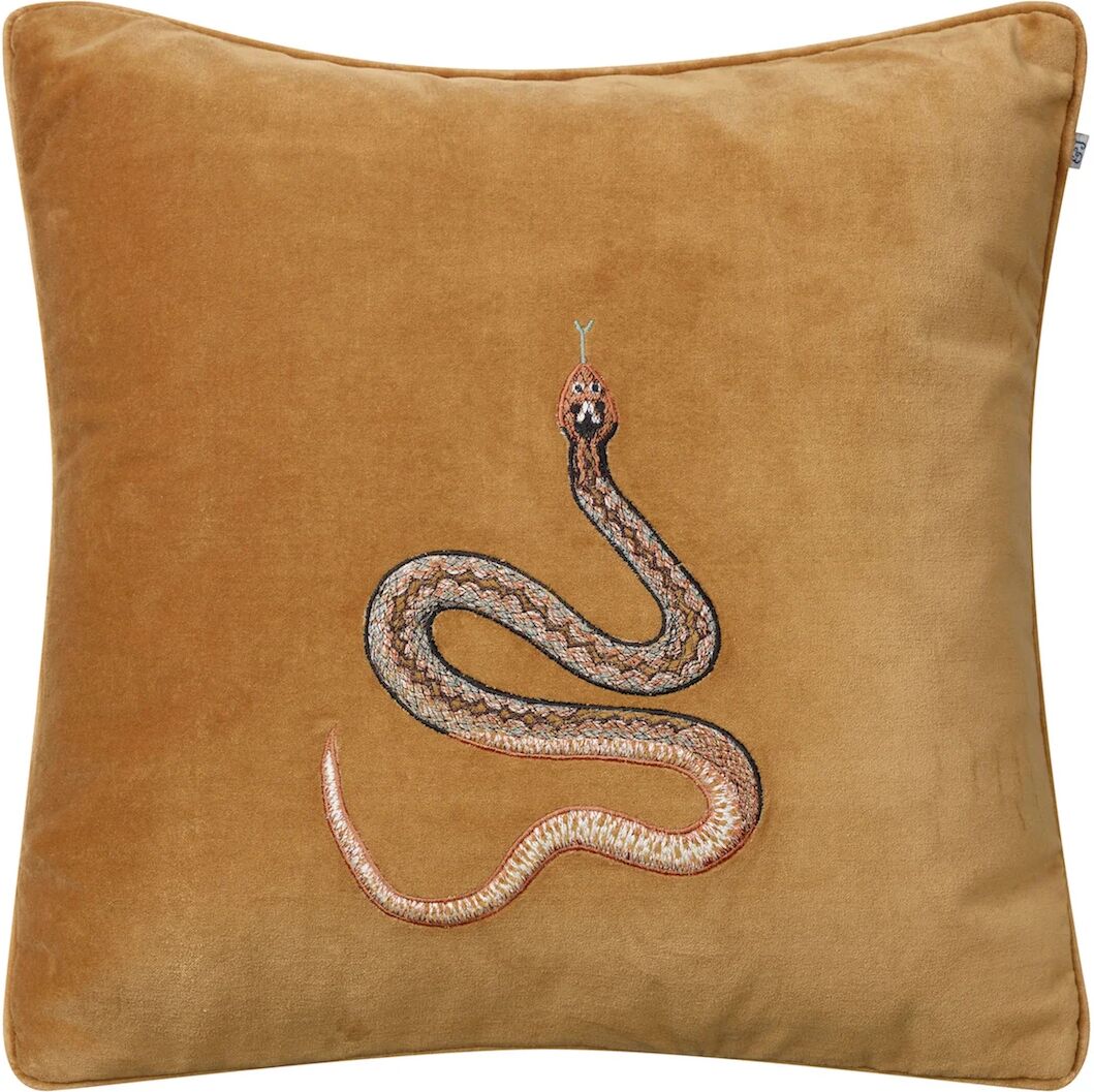 Chhatwal & Jonsson Embroidered Cobra putevar 50x50 cm Masala yellow