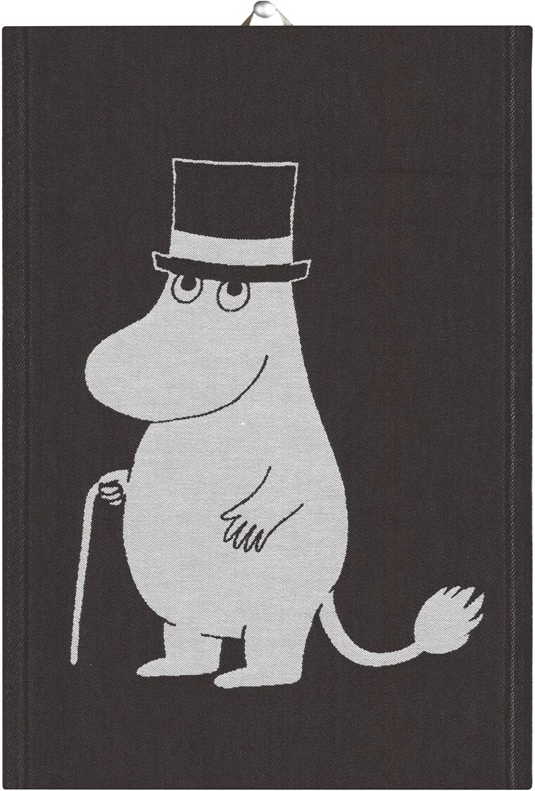 Ekelund Linneväveri Big Moominpappa kjøkkenhåndkle 35x50 cm Svart