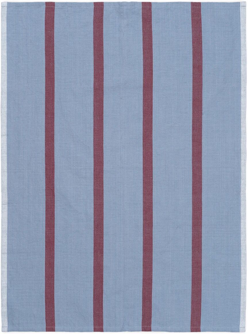 Ferm Living Hale kjøkkenhåndkle 50x70 cm Faded blue-burgundy