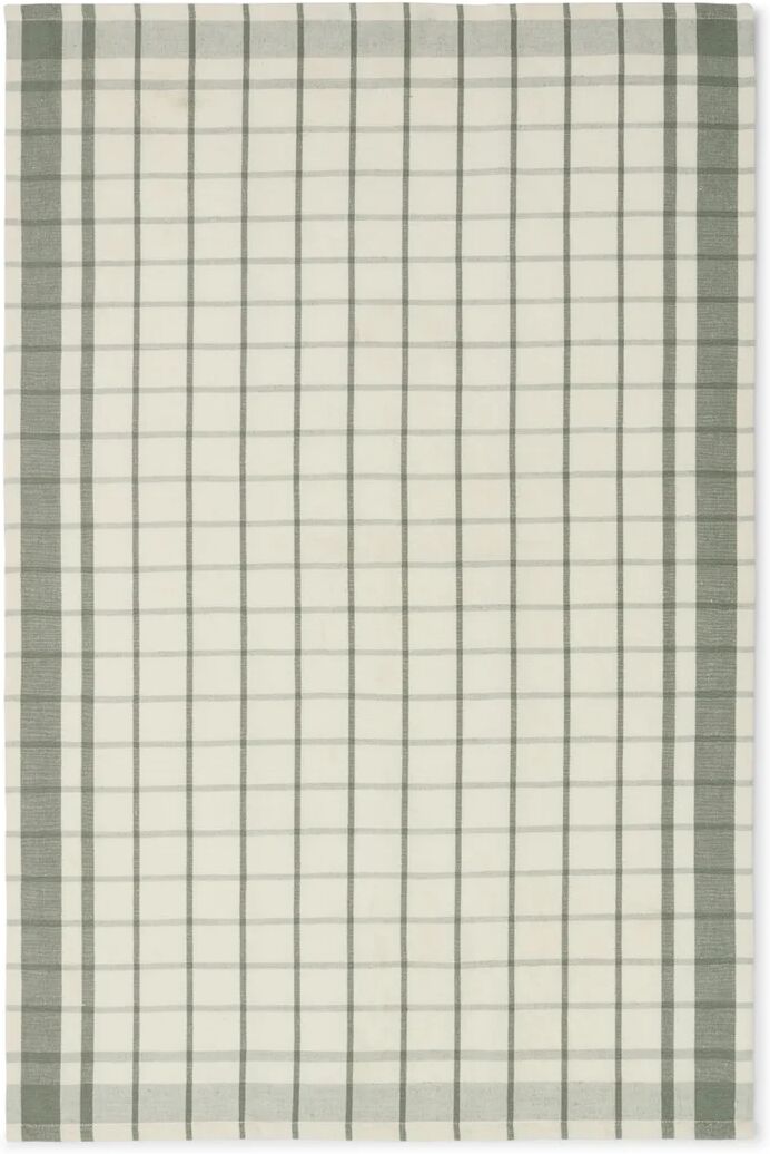 Lexington Checked Linen Cotton kjøkkenhåndkle 50 x 70 cm White-green