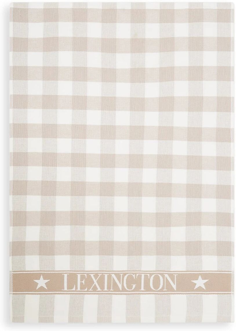 Lexington Icons Checked Terry kjøkkenhåndkle 50x70 cm Beige-white