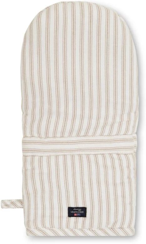 Lexington Icons Herringbone Striped grytevott Beige-white