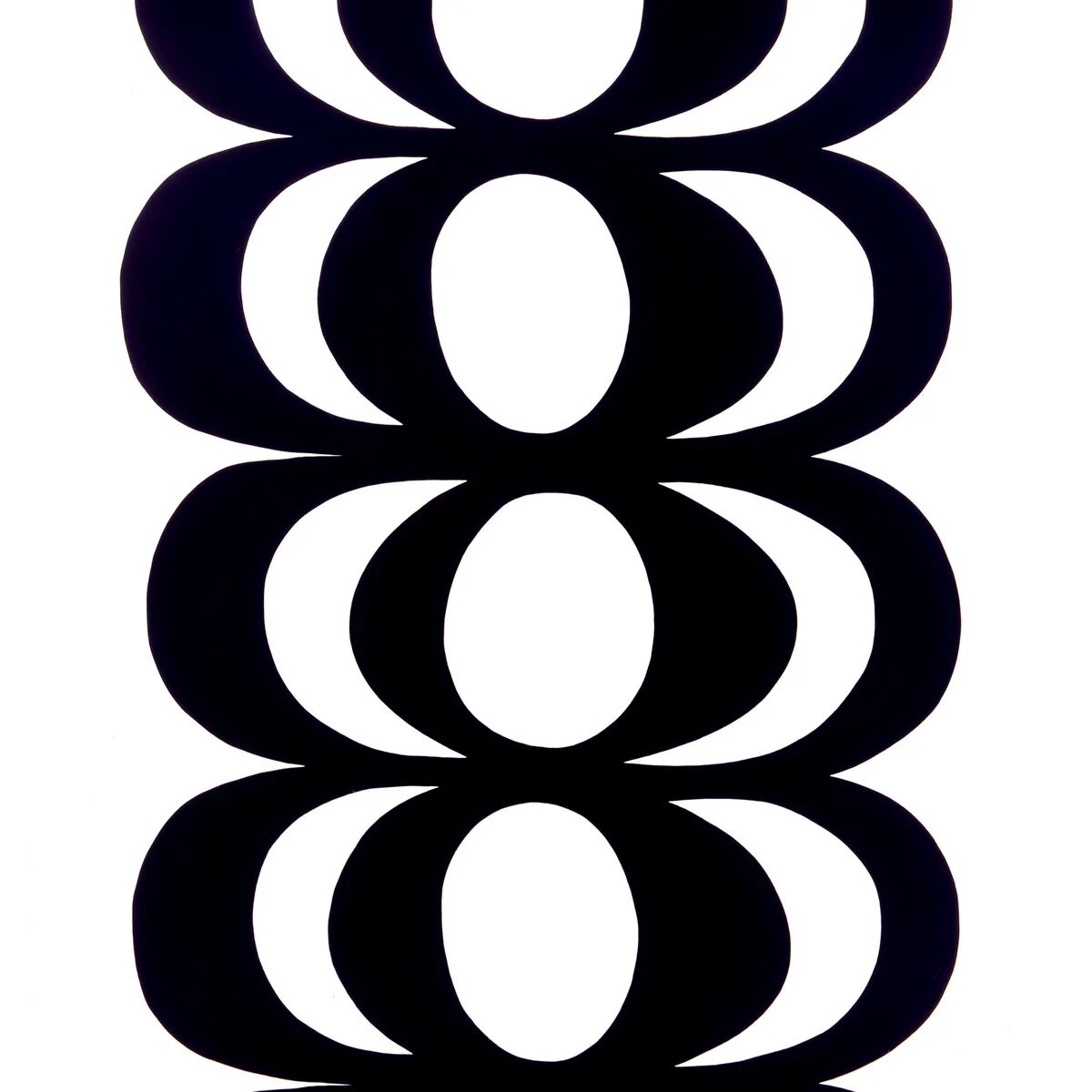 Marimekko Kaivo stoff svart-hvit