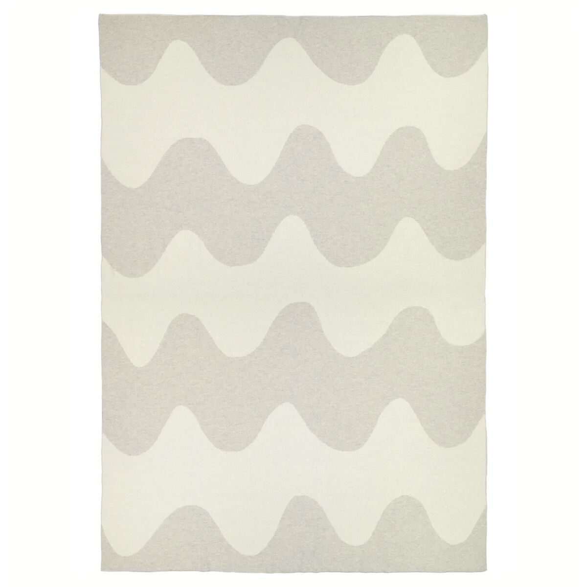 Marimekko Lokki pledd strikket 130x180 cm Beige-hvit